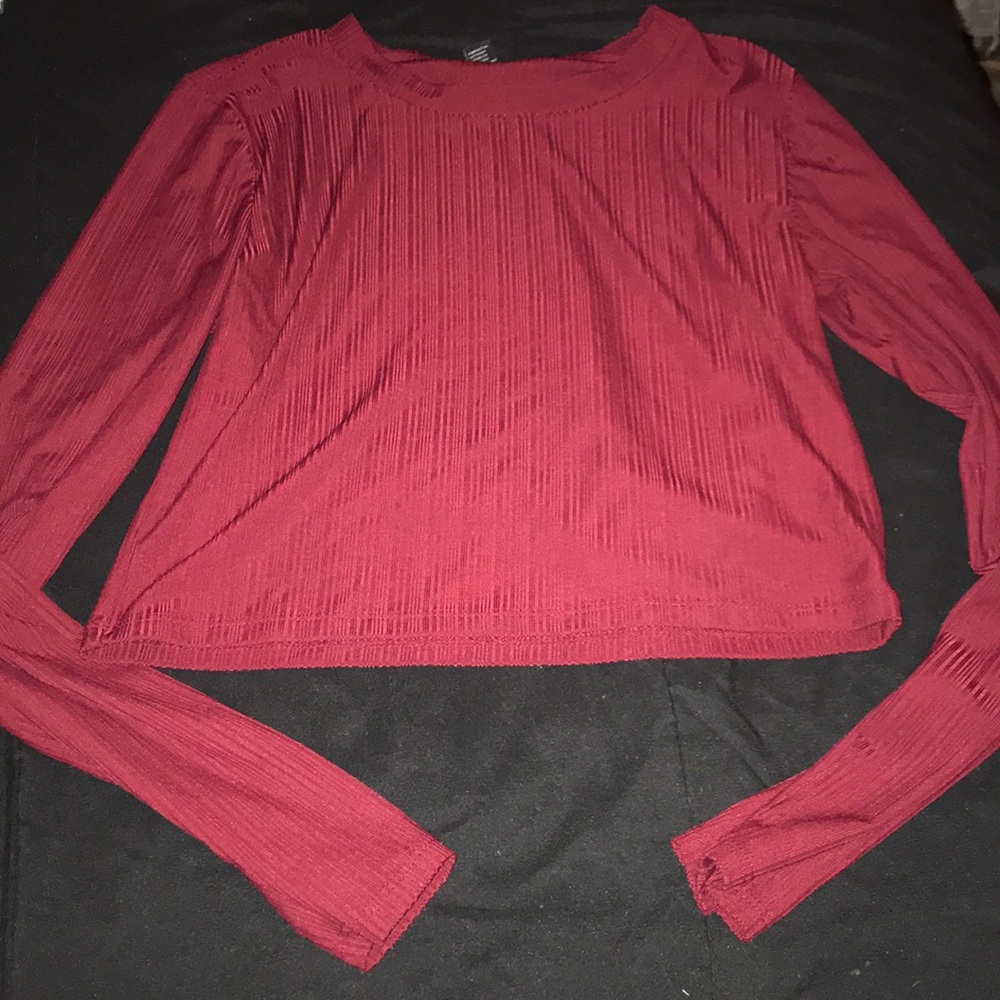 Burgundy crop top